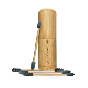 green-goose Reusable Cotton Swabs (4 Pieces) in Bamboo Holder