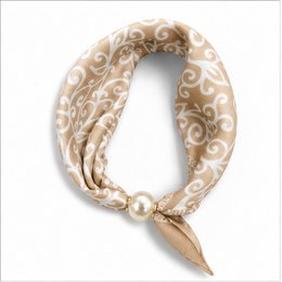 Beige Wit Ornamentprint One Size