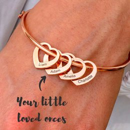 Love Bracelet Peach Heart Name Lettering Titanium stalen armband