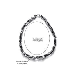 Collier à chaîne tressée en acier inoxydable