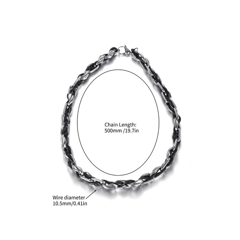 Stainless Steel Braided Chain Necklace