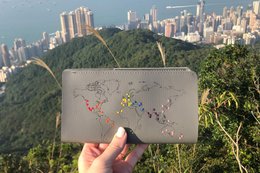 Cartera de viaje Stitch - Gris
