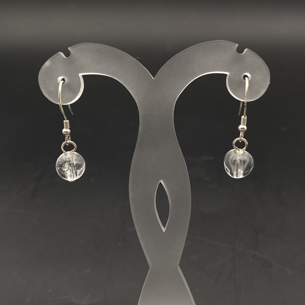 Sølv øreringe - Rock Crystal Beads