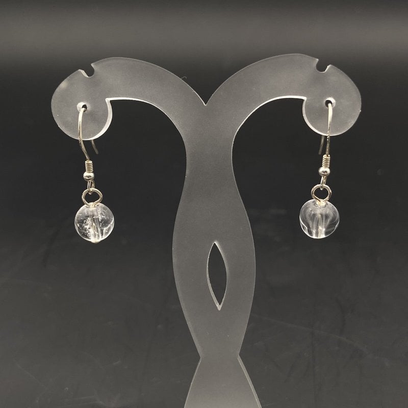 Sølv øreringe - Rock Crystal Beads