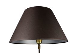 Lampenschirm Stoff dunkelgrau/ innen silber 40/20/24 cm