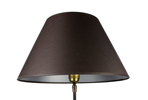 Lampshade fabric dark gray / inside silver 40/20/24 cm