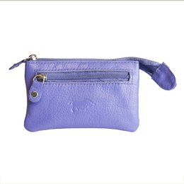 Portachiavi In 11 Colori - Portachiavi In Pelle - Con 2 Tasche Con Cerniera
