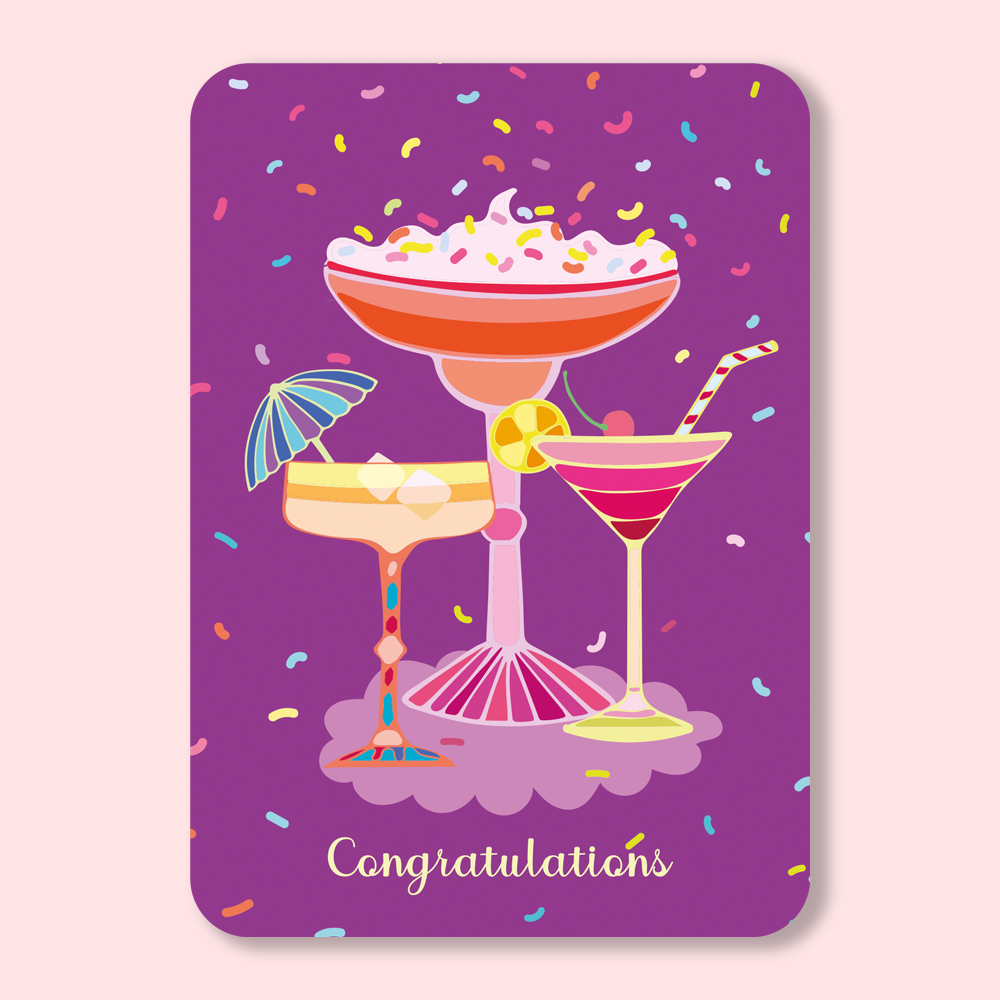 Congratulations Festive Postcard