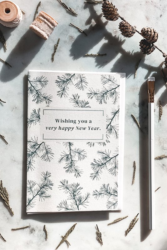 wishing you a very happy year - Christmas / Winter Botanical Cards – Nature-Inspired Cards