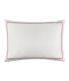 Sateen pillowcase White with cyclamen stitching