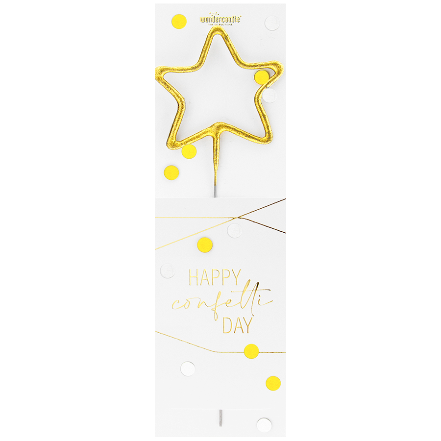Confetti gold Sortiment 144 Wondercandle® classic
