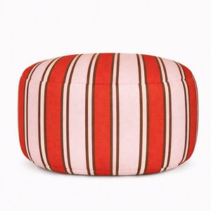 Wasserdichter Pouf in Rot und Braun