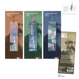 Assortment series n°1 of 30 wooden bookmarks, the works of Claude Monet