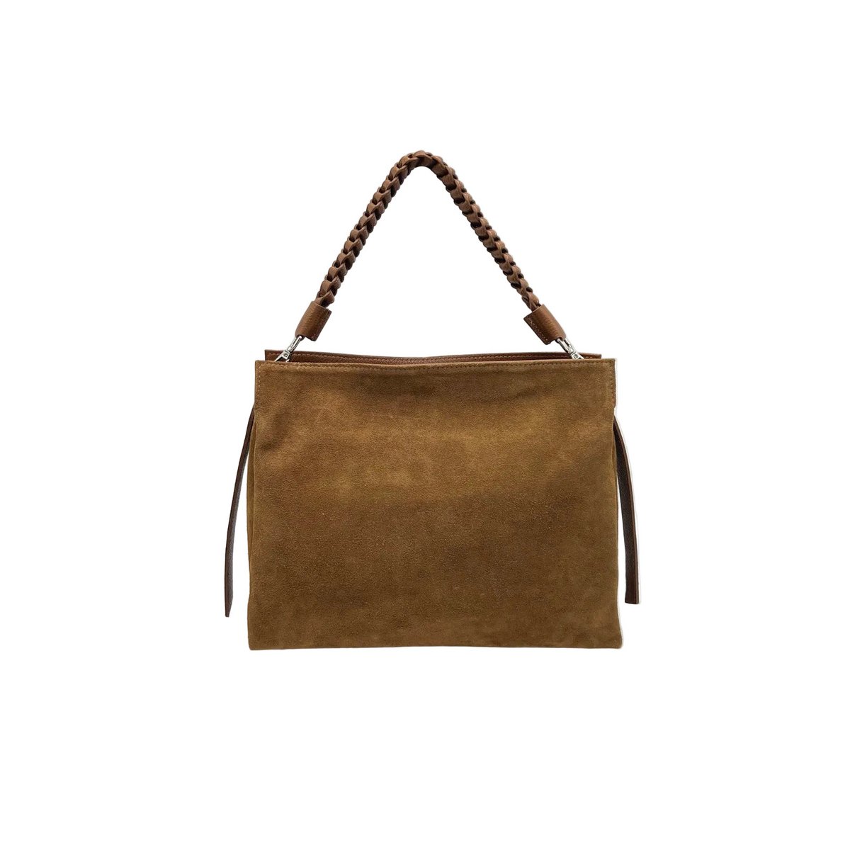 Bolso Bandolera de Ante y Piel Verdadera, Made in Italy, art. 112756