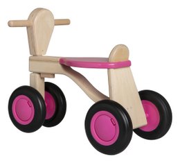 Van Dijk Toys Berken Houten Balance Bike fra 1 år - Pink