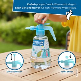 Water & Air Wasserbomben Pumpe, inkl. 250 Ballons