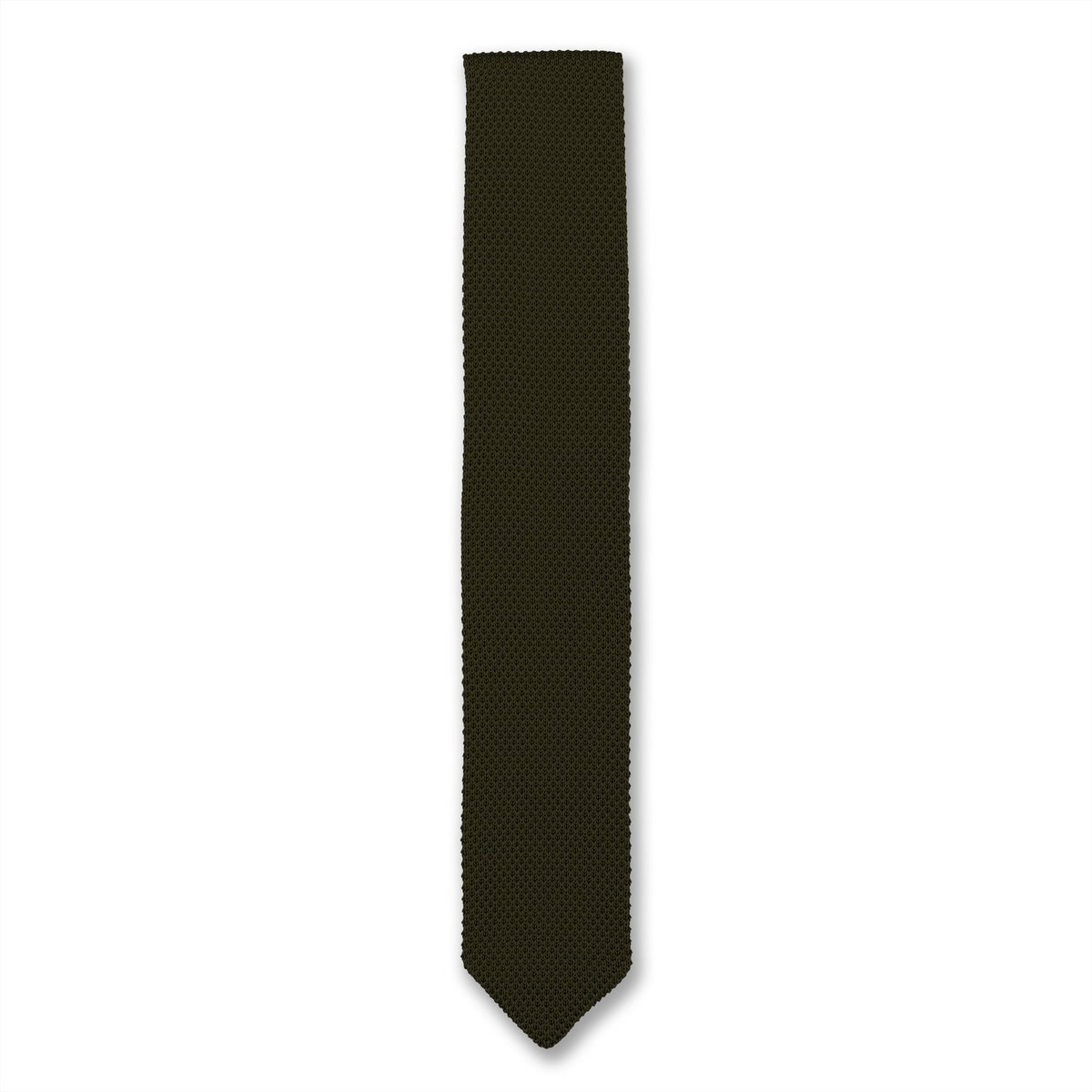 Moss green knitted tie