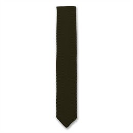 Moss green knitted tie