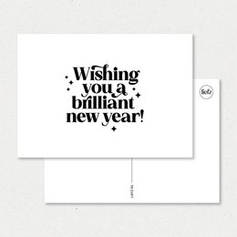 Kerstkaart | Wishing you a brilliant new year