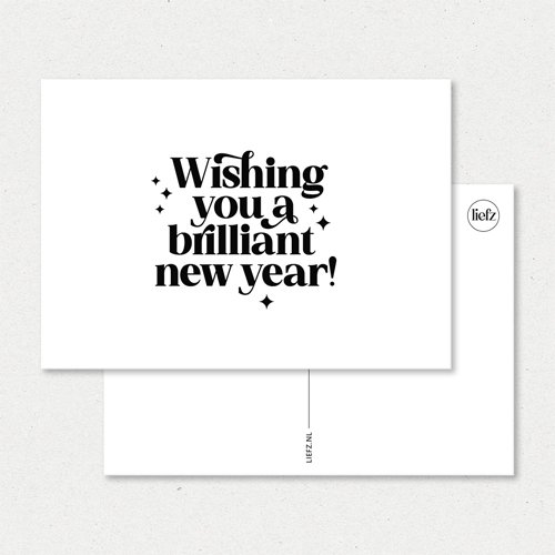 Kerstkaart | Wishing you a brilliant new year