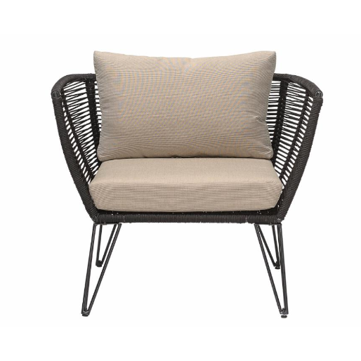 Mundo Sessel, Schwarz, Metall