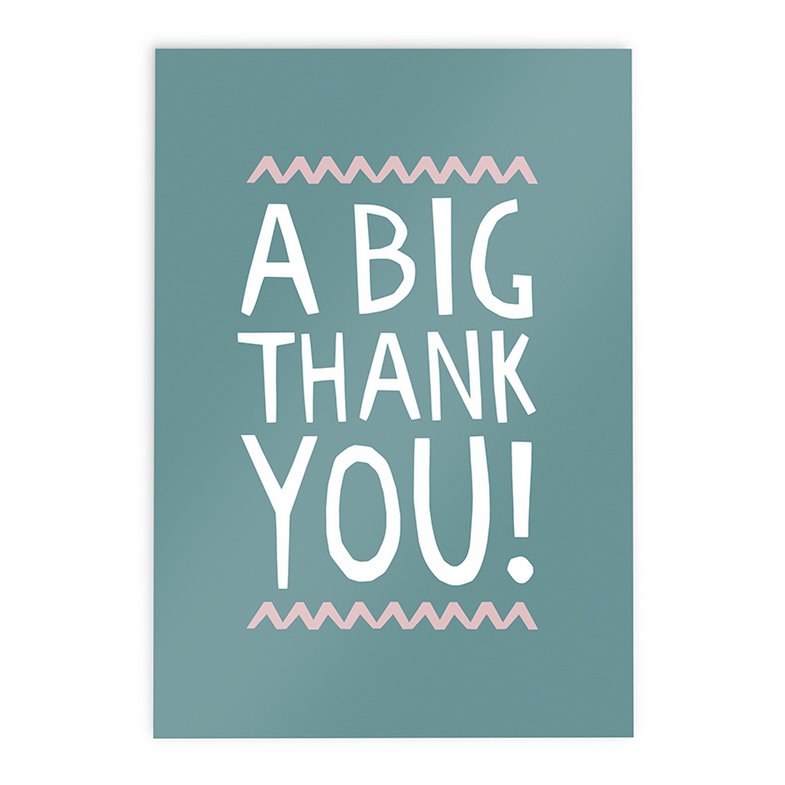 Carte de Voeux Merci Carte Postale // Un Grand Merci