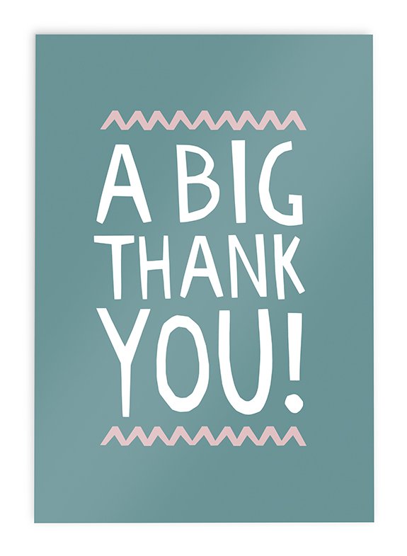 Carte de Voeux Merci Carte Postale // Un Grand Merci