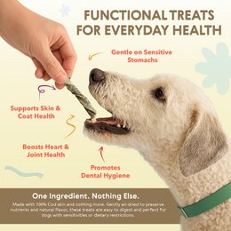 Dried Cod Skin Twists Natural Single Ingredient Dog Treats 80 g