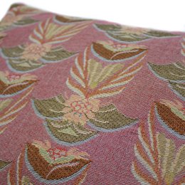 NIN-NIT Cojín Nouveau de Fleurs | 100% algodón tejido | decorativo con estampado de flores y hojas de la naturaleza | rosa | beige | lila | verde | gris | naranja | marrón| multicolores | 40x60cm