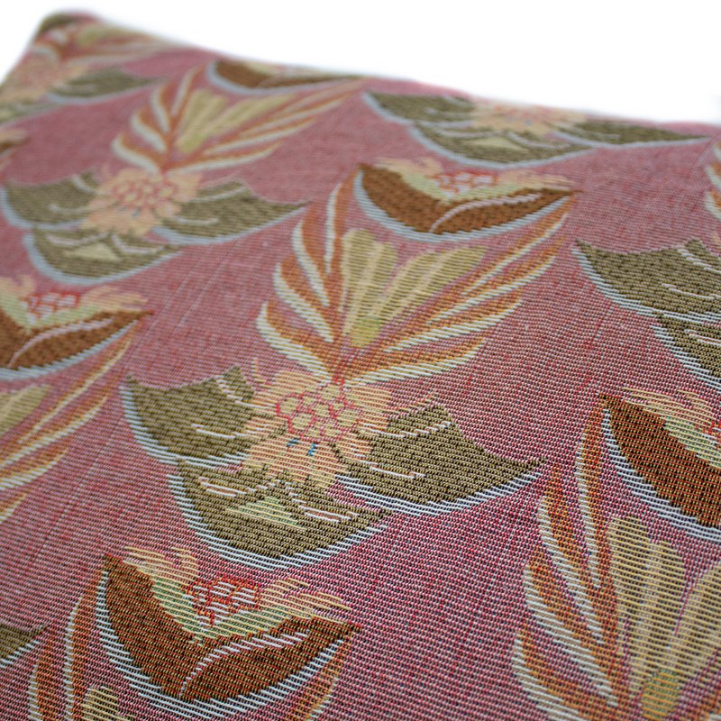 NIN-NIT Cojín Nouveau de Fleurs | 100% algodón tejido | decorativo con estampado de flores y hojas de la naturaleza | rosa | beige | lila | verde | gris | naranja | marrón| multicolores | 40x60cm