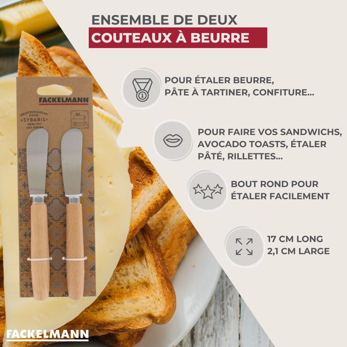 2er Set Fackelmann Sybarys Buttermesser