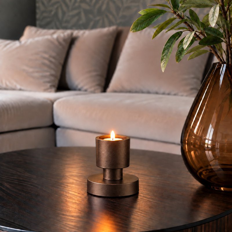 Candle holder - Piura bronze