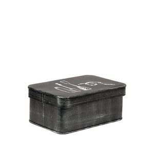Hazer Makeup Storage Box - Antique Black - Metal - One Size 21 x 9 x 15 cm