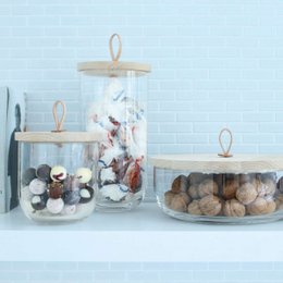 L.S.A. - Plateau de service ivalo avec borne 15 cm - transparent