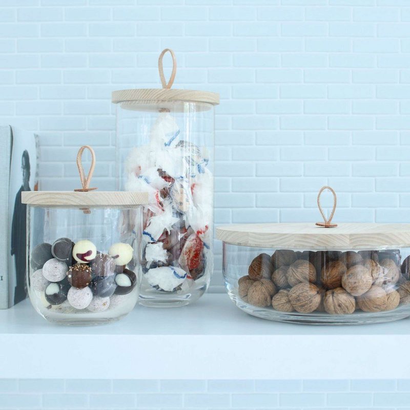 L.S.A. - Plateau de service ivalo avec borne 15 cm - transparent