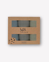 Organic cotton muslin cloth 120x120cm • plain muslin cloths • set of 3