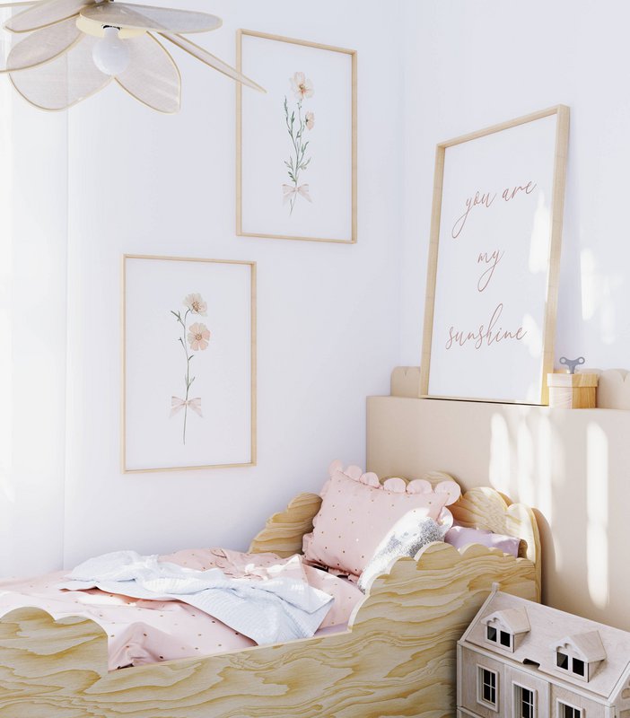 Du bist mein Sonnenscheinplakat, das Poster des Mädchenzimmers, das Zitatplakat, das Mädchen -Zimmer -Druck, Coquette Girls, Kindergarten, Girls Room Decoration