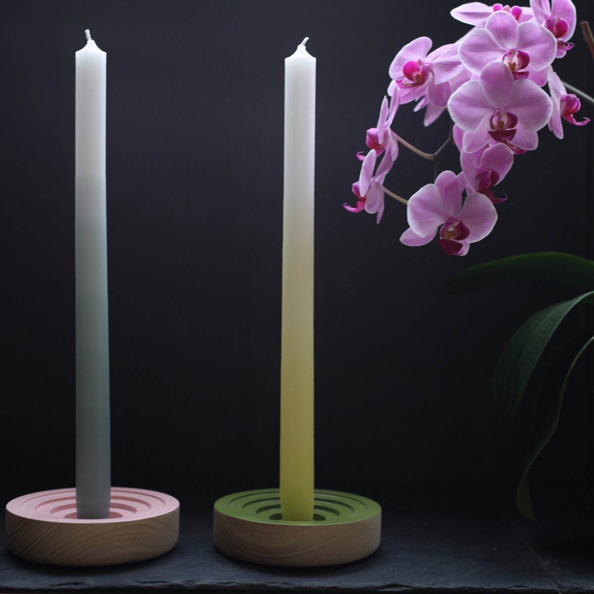 Kerzenhalter CANDLE WOOGIE grün