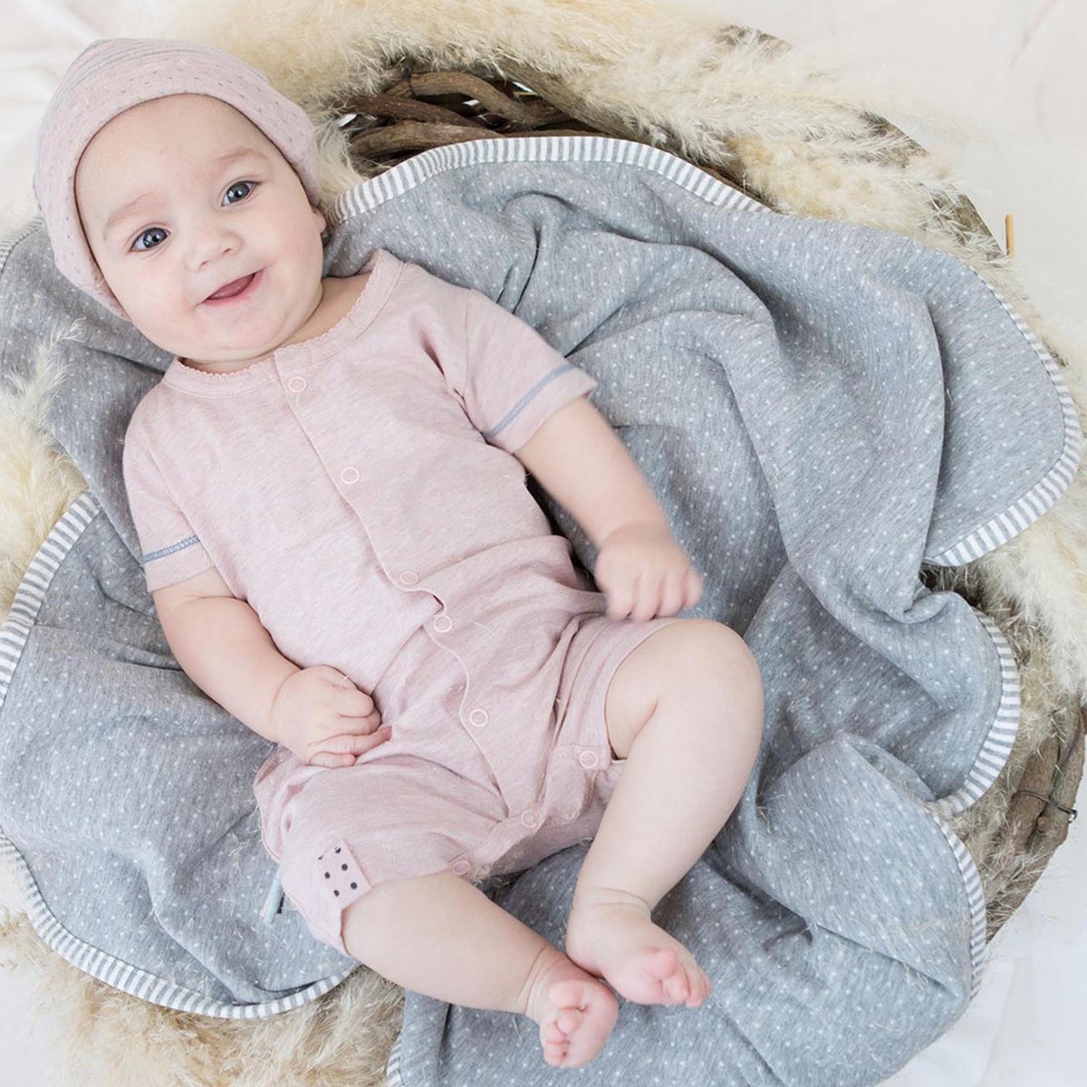 OrganicEra Organic Baby Blanket, Grey