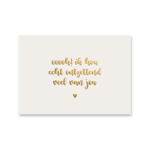 Card Love you | Gold foil