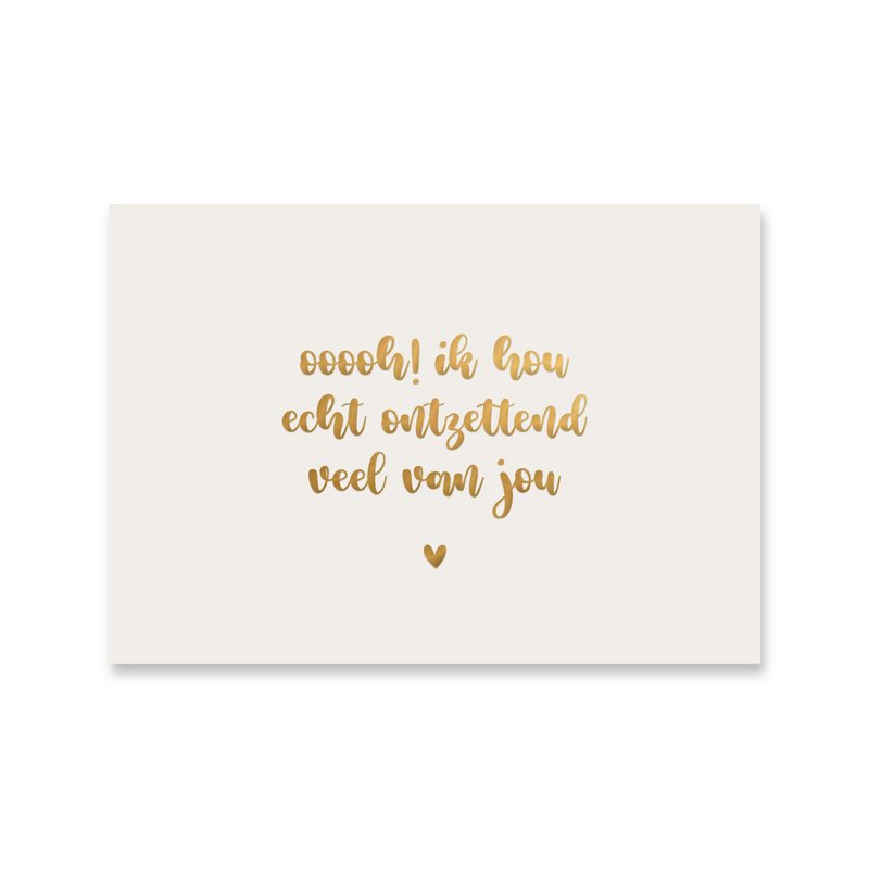 Card Love you | Gold foil