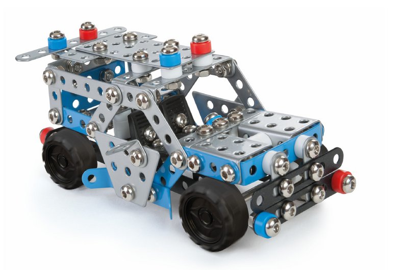 Construction set DIY police car metal