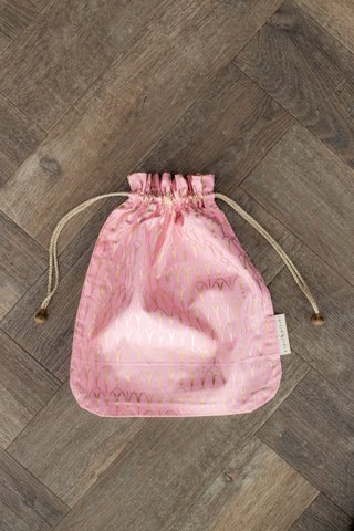 Stoffgeschenktüten Double Drawstring - Luxe Gold Collection - Marshmallow / Art Deco