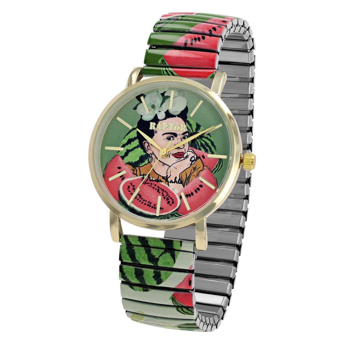 Damski zegarek na rękę Raptor „Frida Kahlo Edition” ze sznurkiem
