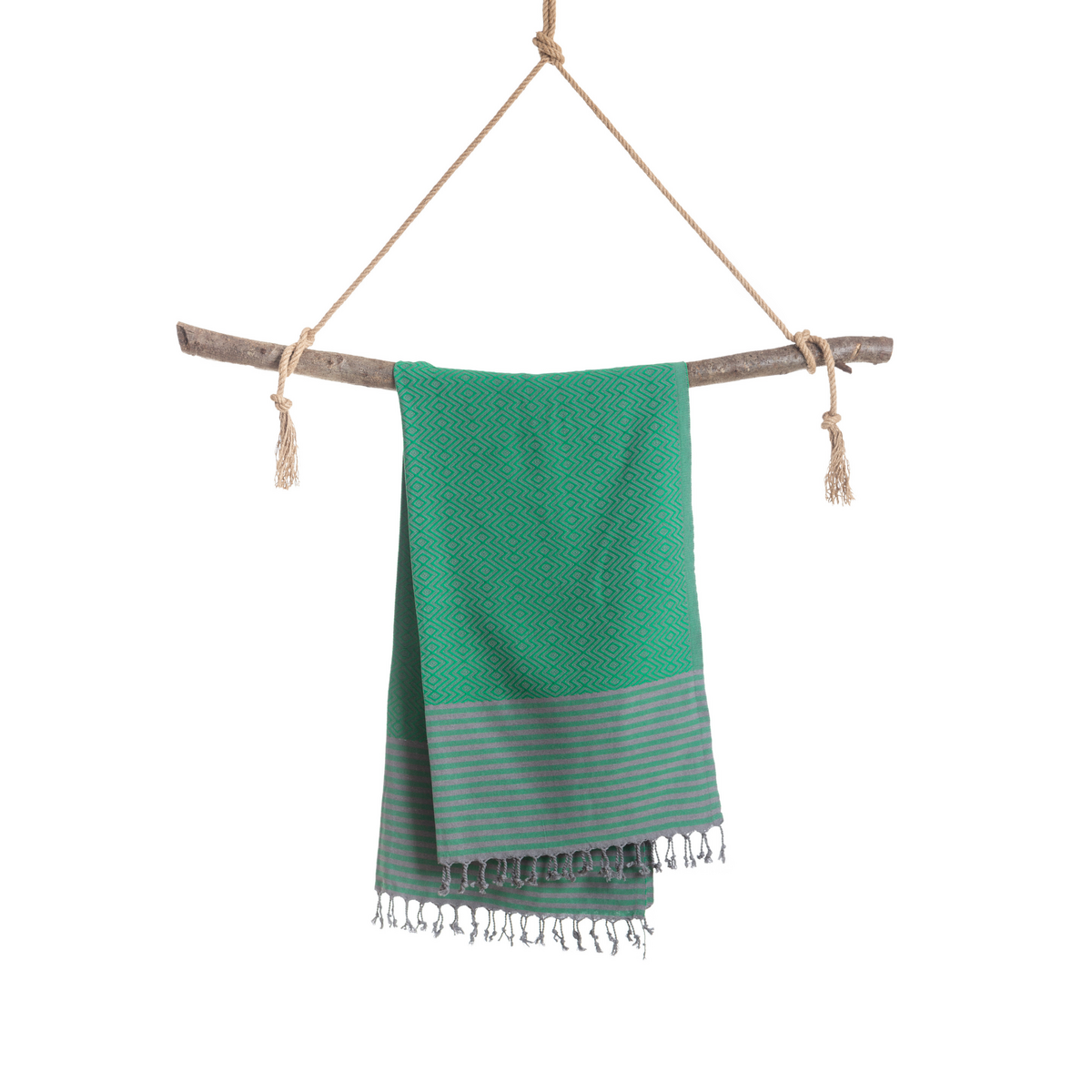 Serviette de Hammam Spa en Coton SAHARA - Compacte - Vert - 180x100 cm