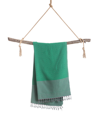 SAHARA Cotton Hammam Spa Towel – Compact – Green - 180x100 cm