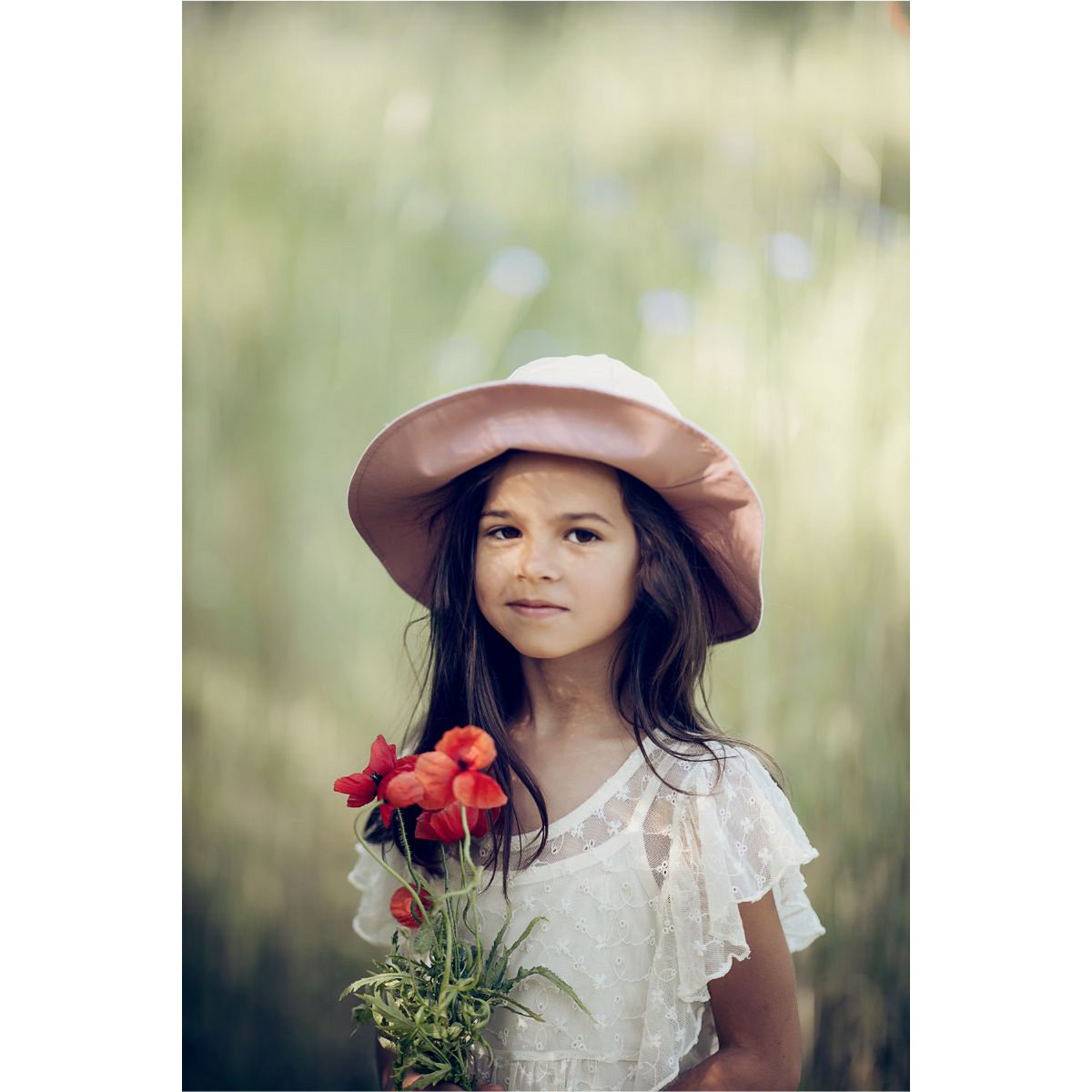 AVA summer hat for girls - pink
