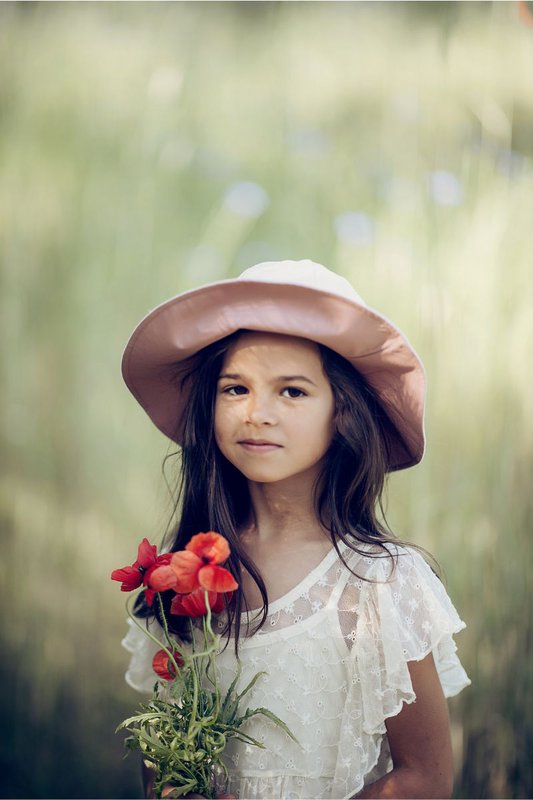 AVA summer hat for girls - pink