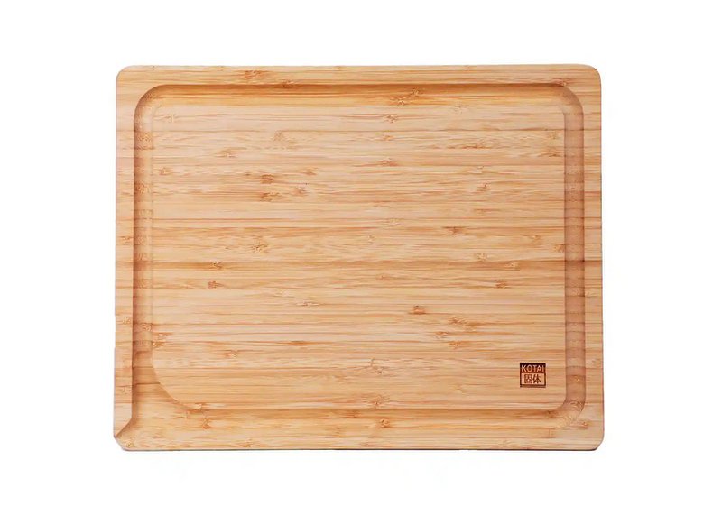 Kitchen accessories - KOTAI bamboo cutting board with juice groove and hidden handles - 40 x 30 x 2 cm