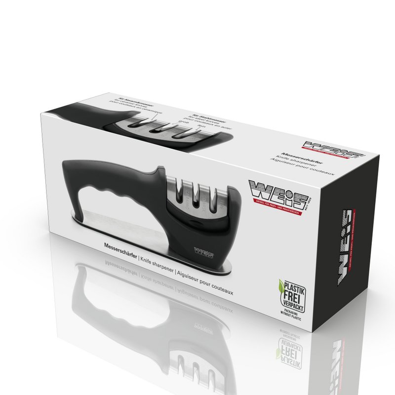 3-way knife sharpener for steel & ceramic knives